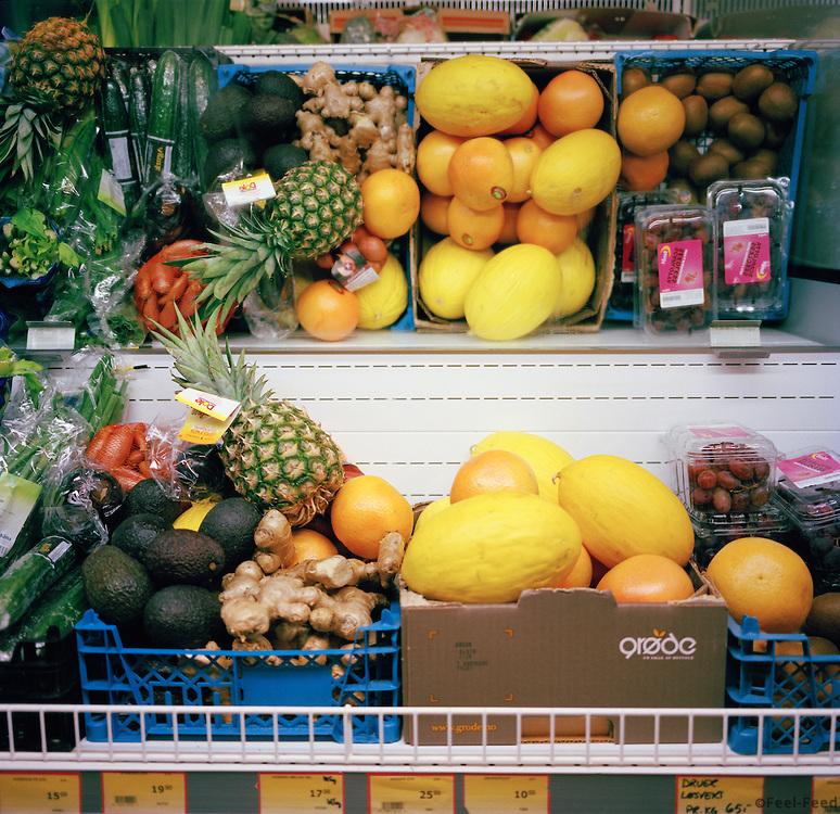 Halden Prison, Norway, June 2014: Fruit and vegetables in the prison grocery store. The prisoners buy their own food to prepare in a shared kitchen. -- No commercial use -- Photo: Knut Egil Wang/Moment/INSTITUTE