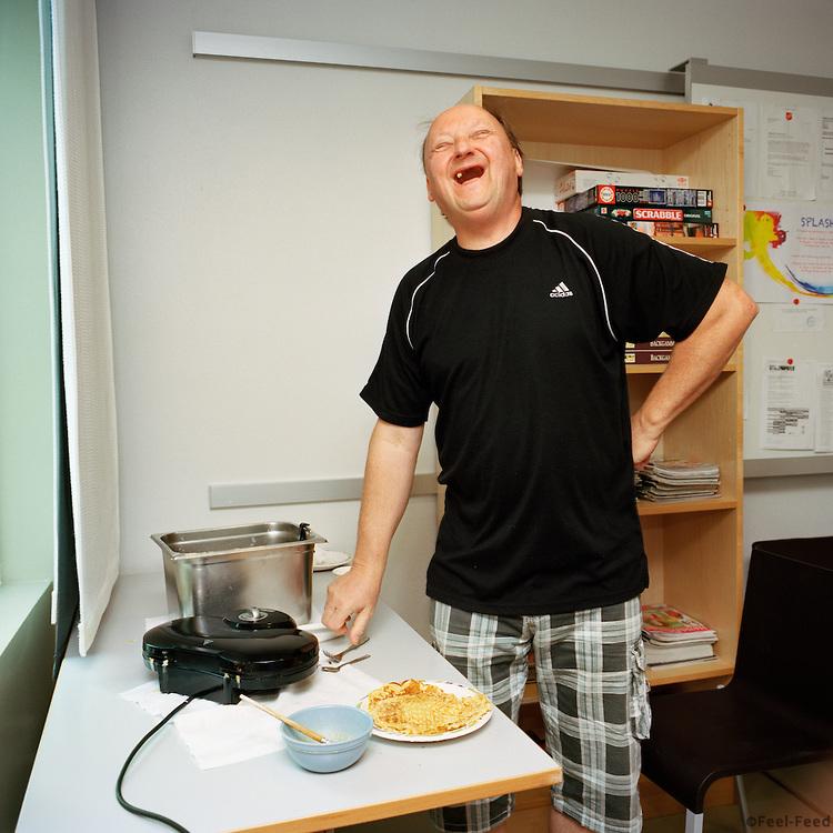 Halden Prison, Norway, June 2014: Friday is waffle day in the A-block where the higher security prisoners are kept.  -- No commercial use -- Photo: Knut Egil Wang/Moment/INSTITUTE