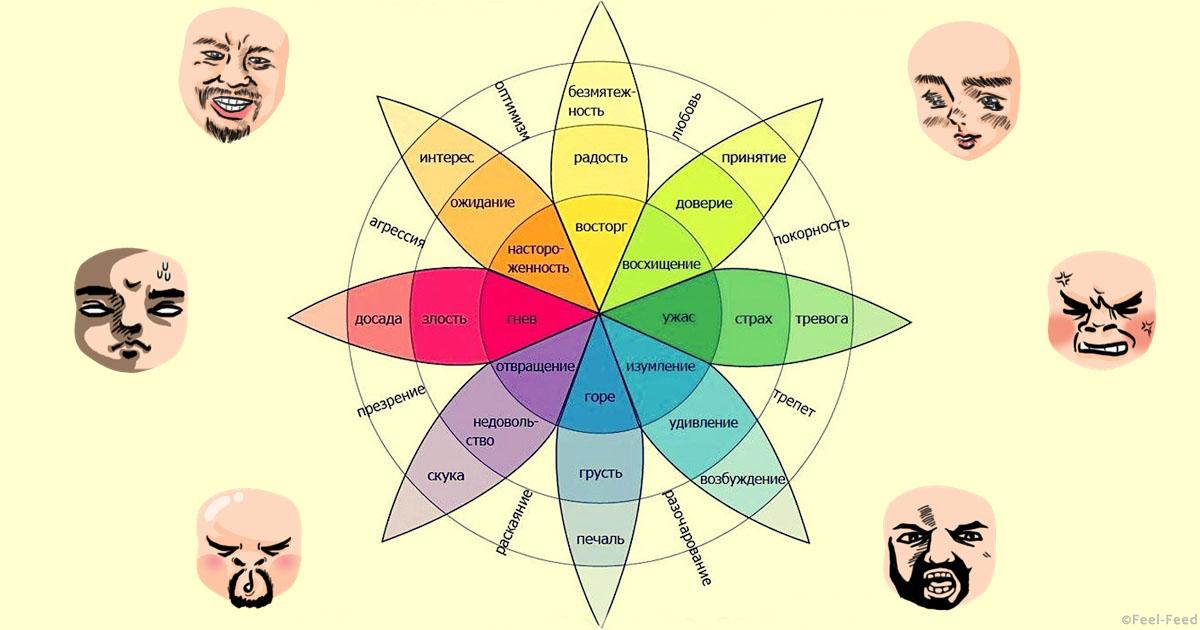 Карта чувств и эмоций рисунок