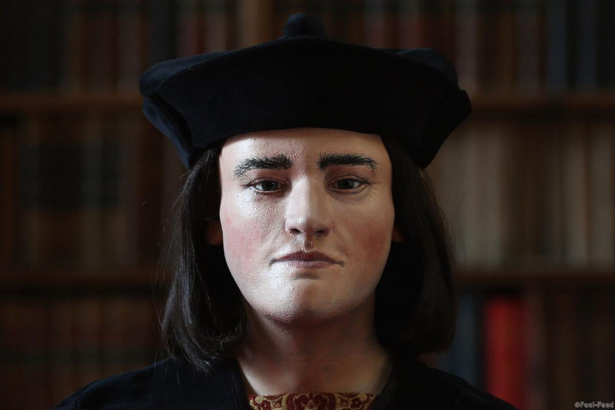 LONDON, ENGLAND - FEBRUARY 05: A facial reconstruction of King Richard III is unveiled by the Richard III Society on February 5, 2013 in London, England. After carrying out a series scientific investigations on remains found in a car park in Leicester, the University of Leicester announced yesterday that they were those of King Richard III. King's Richard III's remains are to be re-interred at Leicester Catherdral. (Photo by Dan Kitwood/Getty Images)