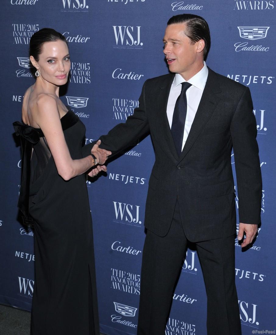New York,NY-November 4: Angelina Jolie Pitt, Brad Pitt attend the WSJ. Magazine 2015 Innovator Awards at the Museum of Modern Art on November 4, 2015 in New York City. CAP/MPI/STV ©STV/MPI/Capital Pictures
