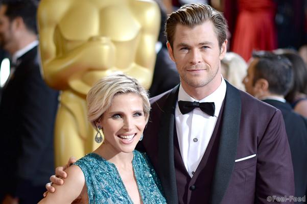 HOLLYWOOD, CA - MARCH 02:  Model Elsa Pataky and actor Chris Hemsworth attend the Oscars held at Hollywood & Highland Center on March 2, 2014 in Hollywood, California.  (Photo by Michael Buckner/Getty Images)