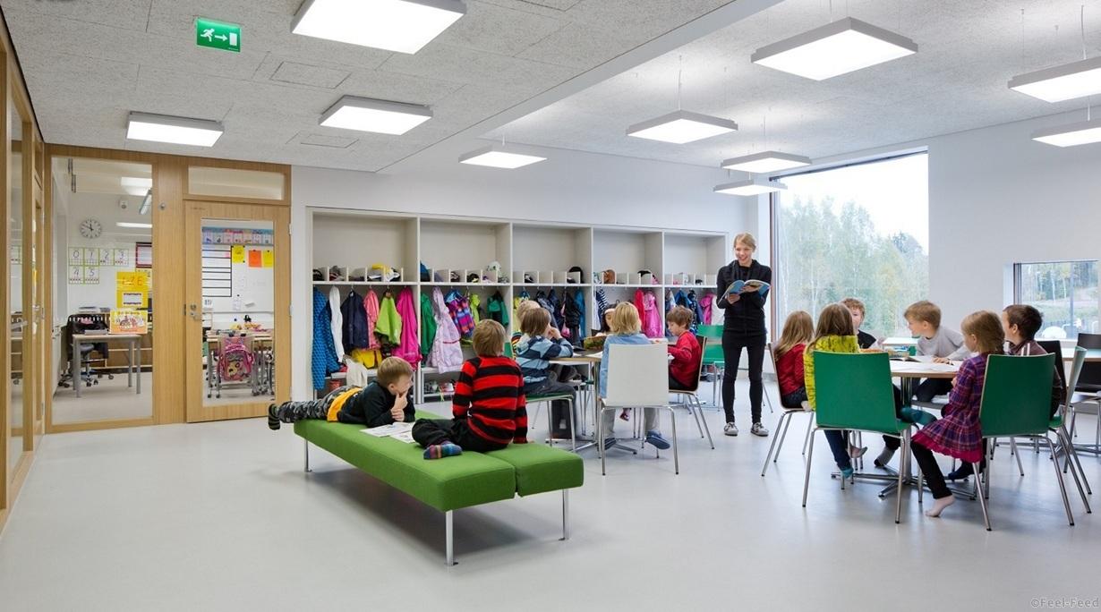Saunalahti school in Espoo, Finland Photo by Andreas Meichsner for Verstas architects