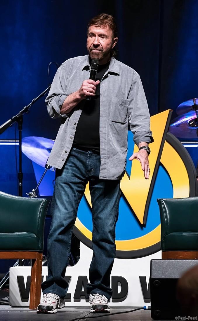 Chuck Norris makes his first ever Wizard World Comic Con appearance during the 2017 Wizard World Comic Con Philadelphia at Pennsylvania Convention Center. Brings his wife Gena O'Kelley on stage and both promote their CForce water. 03 Jun 2017 Pictured: Chuck Norris. Photo credit: MEGA TheMegaAgency.com +1 888 505 6342