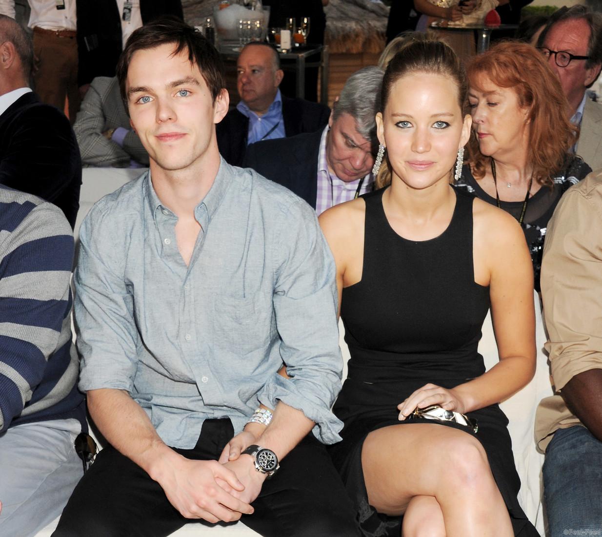 MONACO - MAY 25: (EMBARGOED FOR PUBLICATION IN UK TABLOID NEWSPAPERS UNTIL 48 HOURS AFTER CREATE DATE AND TIME. MANDATORY CREDIT PHOTO BY DAVE M. BENETT/GETTY IMAGES REQUIRED) Actors Nicholas Hoult (L) and Jennifer Lawrence attend a cocktail reception during Amber Lounge Fashion Monaco 2012 at Le Meridien Beach Plaza Hotel on May 25, 2012 in Monaco, Monaco (Photo by Dave M. Benett/Getty Images)