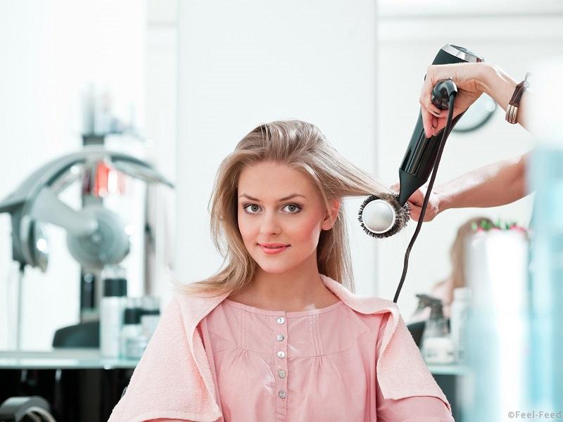 Young woman in a hair salon